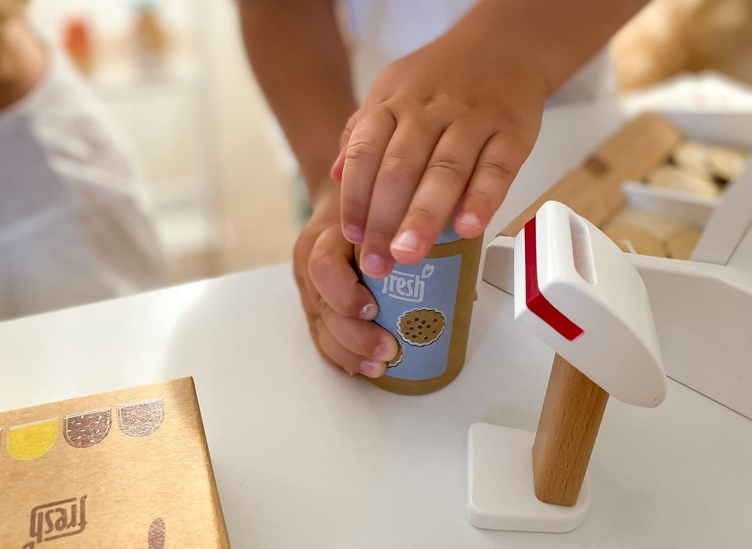 small foot Kaufladen "fresh" aus Holz, Rollenspielzeug für Kinder, modularer Kaufmannsladen ab 3 Jah