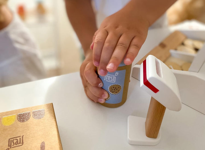 small foot Kaufladen "fresh" aus Holz, Rollenspielzeug für Kinder, modularer Kaufmannsladen ab 3 Jah