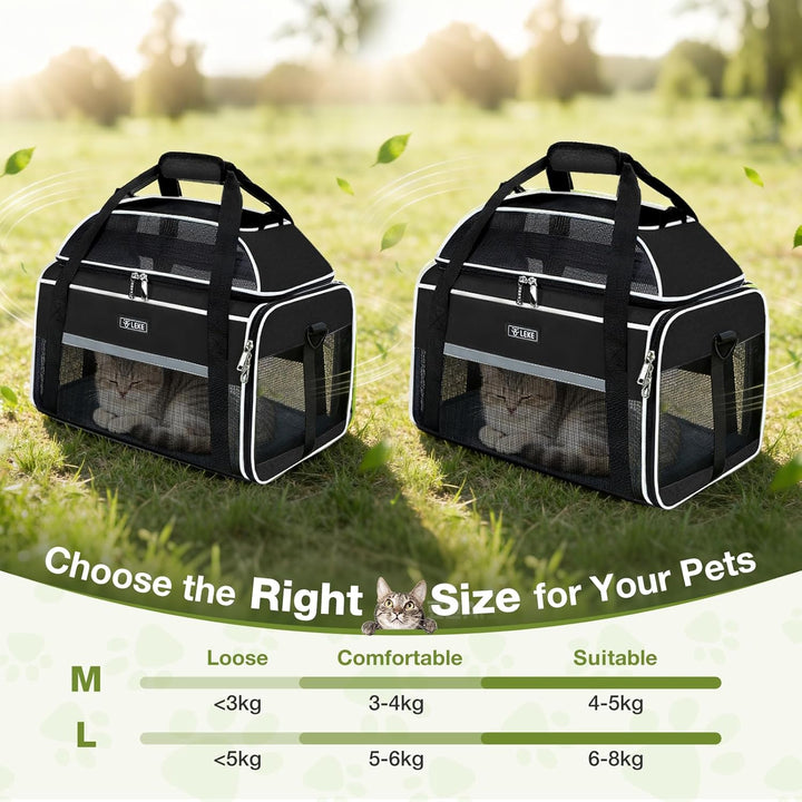 Hundetasche Transporttasche Hunde und Katze, Nach Oben Ausbaubar Katzentasche bis 8kg, Transportbox