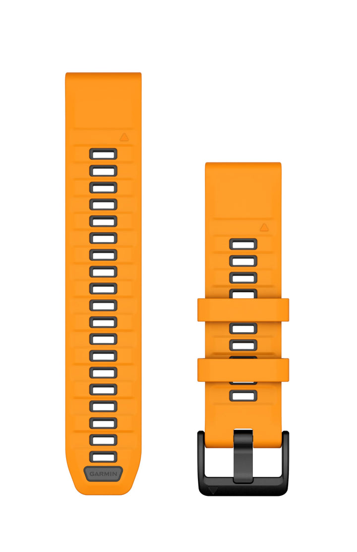 Garmin QuickFit, 22 mm SparkOrange/Graphit-Silikonband SparkOrange 22 mm Einfarbig, SparkOrange 22 m