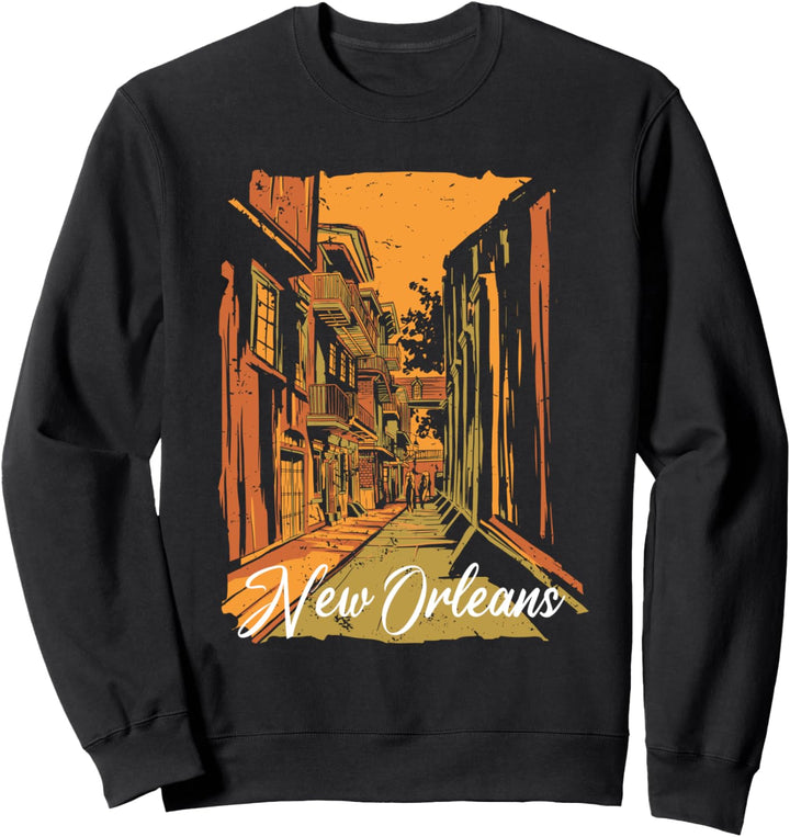New Orleans Bourbon Street Souvenir French Quarter Sweatshirt