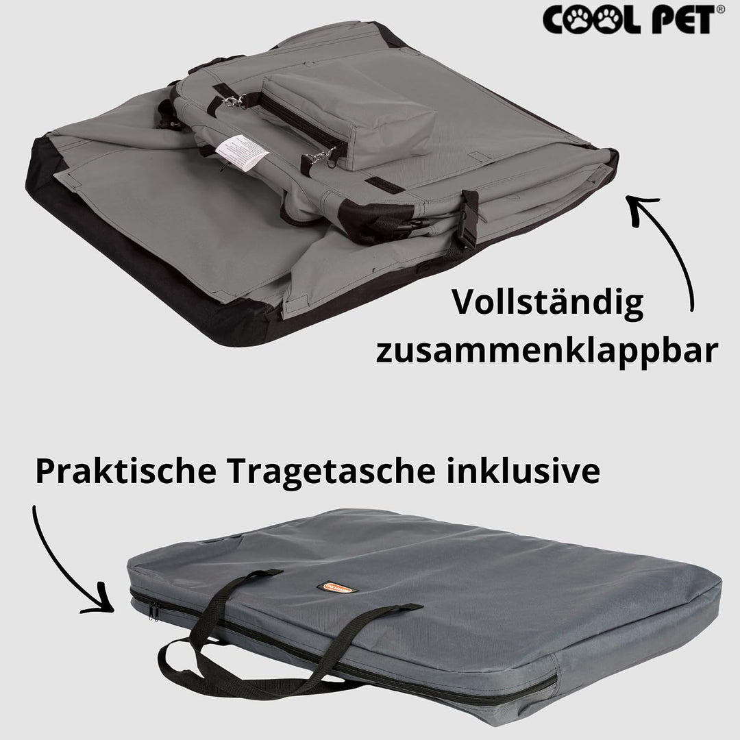Hundebox 122 * 79 * 91cm 4XL, Hundehütte,Box für Hund, Transportbox, Box für Katze (grau), grau