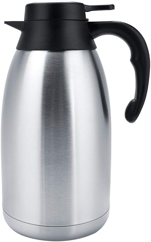 Edelstahl-Wassertopf, vakuumisolierter Wassertopf Edelstahl-Thermoskanne Kaffee-Tee-Wassertopf(2L)