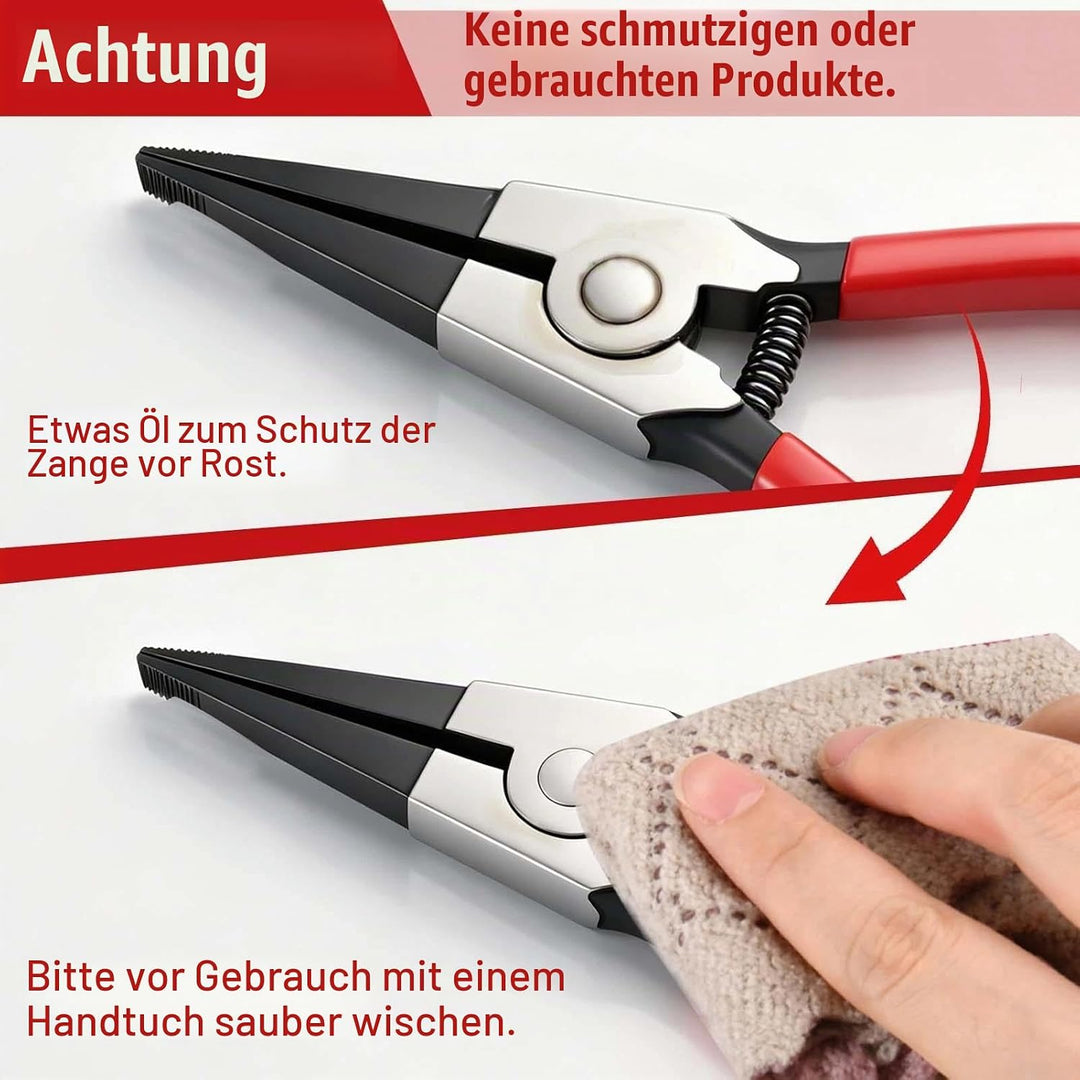 SPEEDWOX 2 Stück spezielle Ring-Halteringzangen-Set Schlossringzange flach zum Entfernen der Install