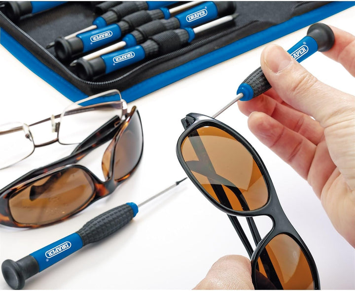 Draper 48958 Präzisionszangen- und Schraubendreherset 16-teilig 1 Blau, 1 Blau