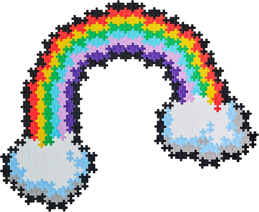 Plus-Plus 300.3913 Geniales Konstruktionsspielzeug, Puzzle Regenbogen, Kreativ-Bausteine, 500 Teile,