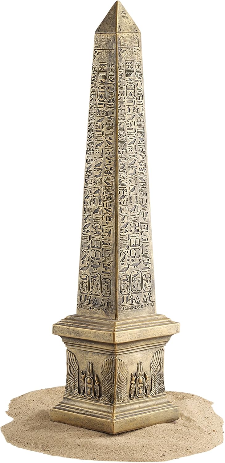 Design Toscano Goldener Obelisk des alten Ägyptens, Statue 1er-Set, 1er-Set