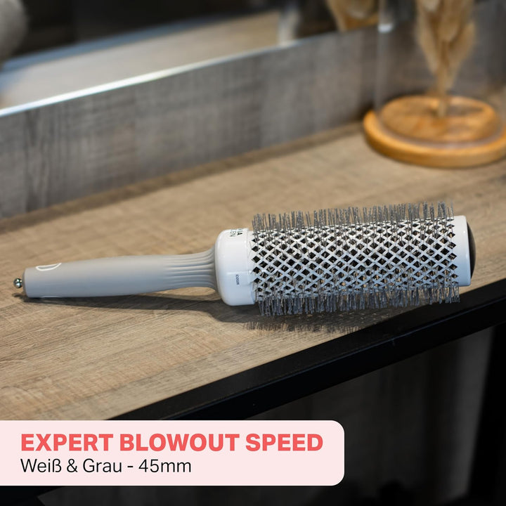Olivia Garden - Expert Blowout Speed White and Grey Hairbrush- 45 weiss&grau 45, weiss&grau 45