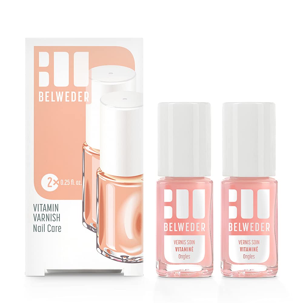 BELWEDER - Nagelpflege Nagellack mit Vitamin E 2 x 7,5ml - Nagelpflege für Geschwächte und Trockene