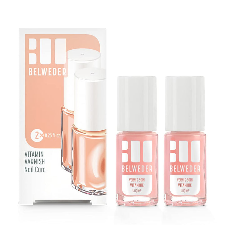 BELWEDER - Nagelpflege Nagellack mit Vitamin E 2 x 7,5ml - Nagelpflege für Geschwächte und Trockene
