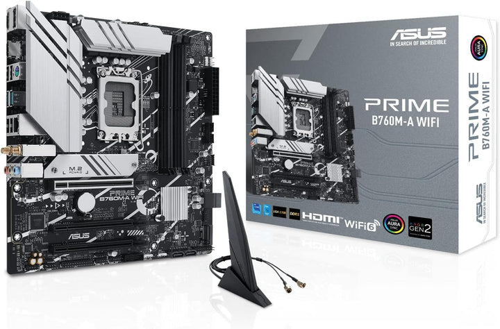 ASUS PRIME B760M-A WIFI Mainboard Sockel Intel LGA 1700 (Intel B760, mATX, DDR5 Speicher, PCIe 4.0,