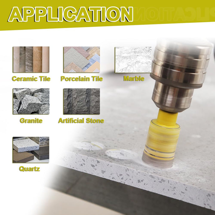 Diamant Bohrkrone 10 Stücke (6/6/8/20/25/35/45/50/65mm+50mm Diamant Fasenbohrer) Fliesenbohrer mit D