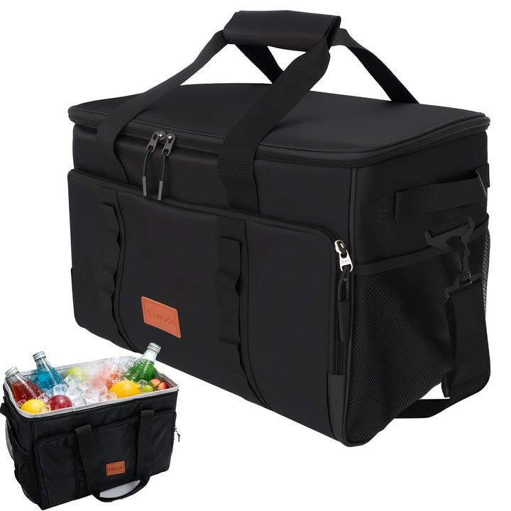 Kühltasche Gross 33L – Faltbare Isoliertasche für 50 Dosen, 8-12 Std. Kühlung, Wasserdicht & Auslauf