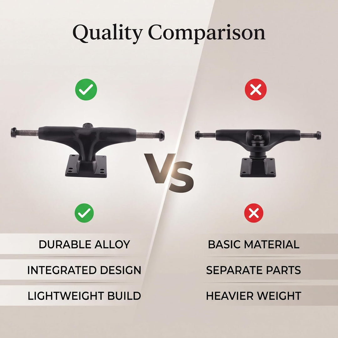 Alomejor 2 Stücke Professionelle Skateboard Brücke Bracke für Skateboard Riemenantrieb 4 Rad Longboa