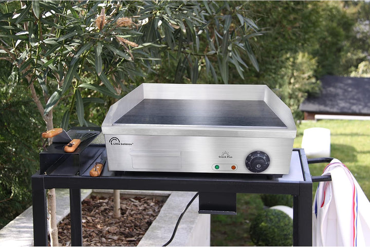 LITTLE BALANCE 8568 Snack Plus, elektrische Grillplatte für 6-8 Personen, Kochplatte aus antihaftbes