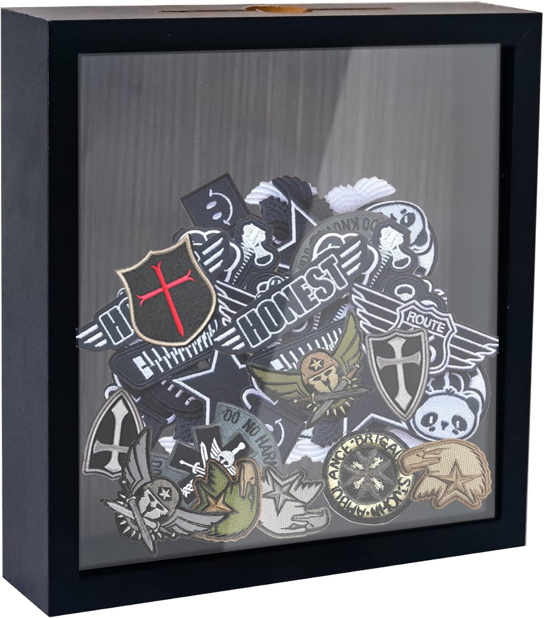 FramePro Kleine Schattenbox, schwarz, 20,3 x 20,3 cm, mit Schlitz, Filmreisen, Sportveranstaltungen,
