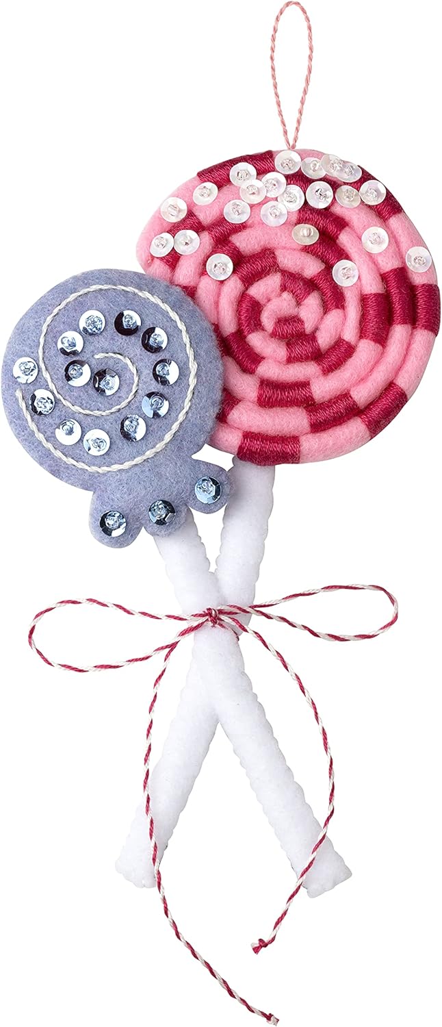 Bucilla Filz-Applikation Weihnachtsschmuck-Set, 6 Stück, Nussknacker, süsse Filzapplikation, Ornamen