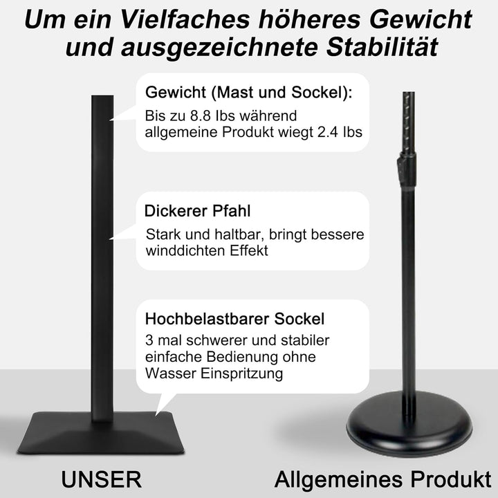 RayLove Infoständer DIN A3 für Plakate mit 297 * 420 mm. Stahl-Schildhalter,Schwarz PREMIUM Design I