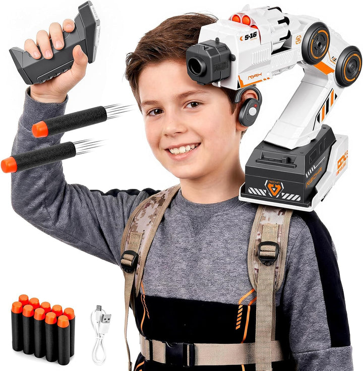 Starnearby Smart Tracking Mechanical Arm Foam Blaster, Schultermontierter Roboterarm mit Sensor, Ste