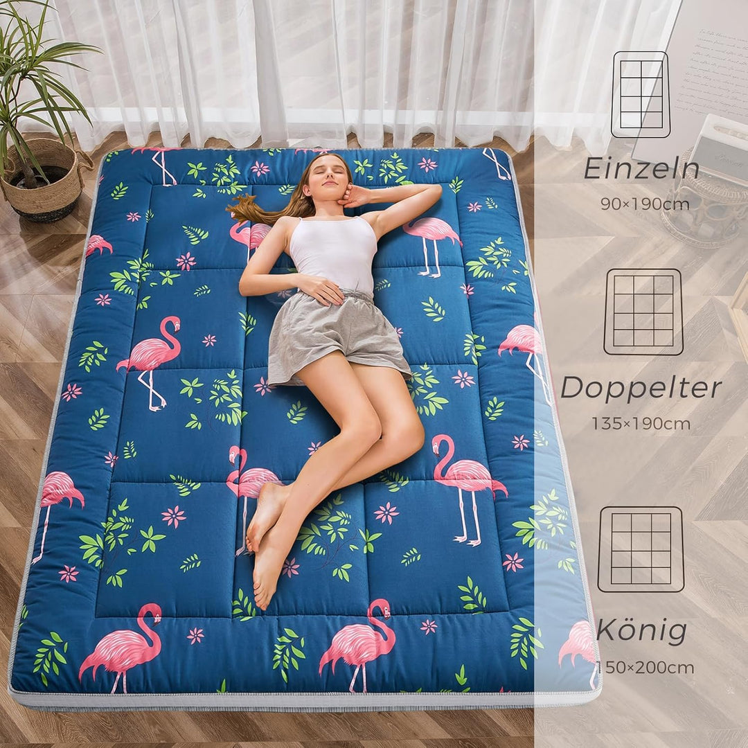 MAXYOYO Futon Matratze, Gepolsterte Japanische Bodenmatratze Gesteppte Bett Matratzenauflage, Extra
