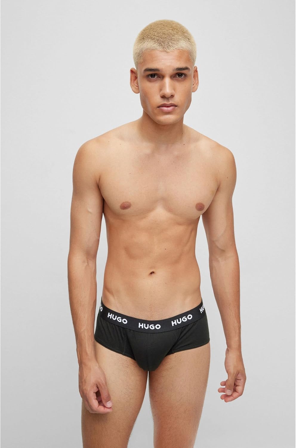 HUGO Herren HIPBRIEF TRIPLETPACK Dreier-Pack Slips aus Stretch-Baumwolle mit Logo am Bund XS New - B