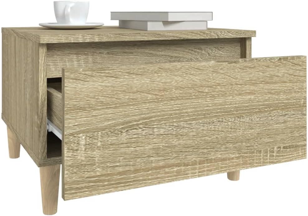 FIRBNUS Beistelltisch Sonoma-Eiche 50x46x35 cm Beistelltisch mit Schublade Beistelltisch Wohnzimmer