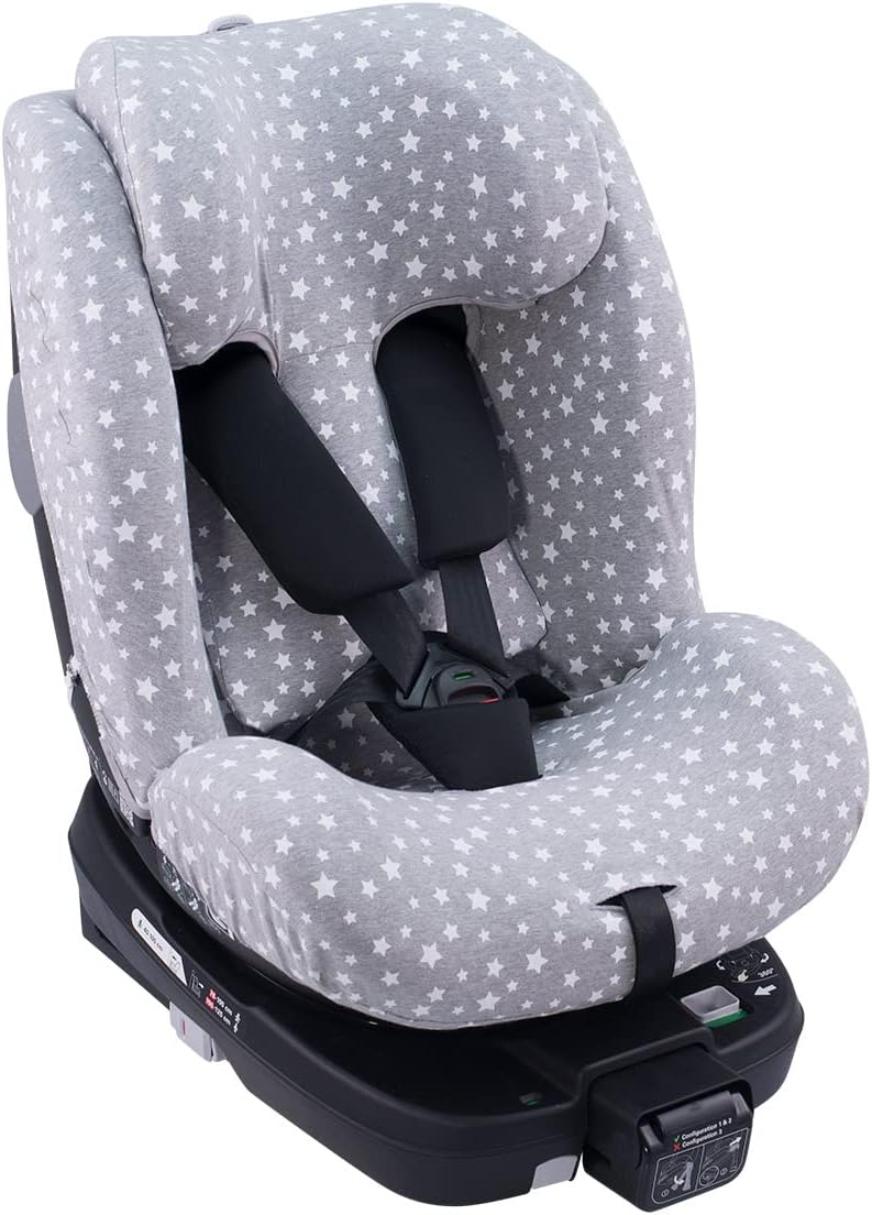 JYOKO Bezug fur Autositz kompatibel mit Recaro Salia 125 und Joie I-Spin Grow (White Star)