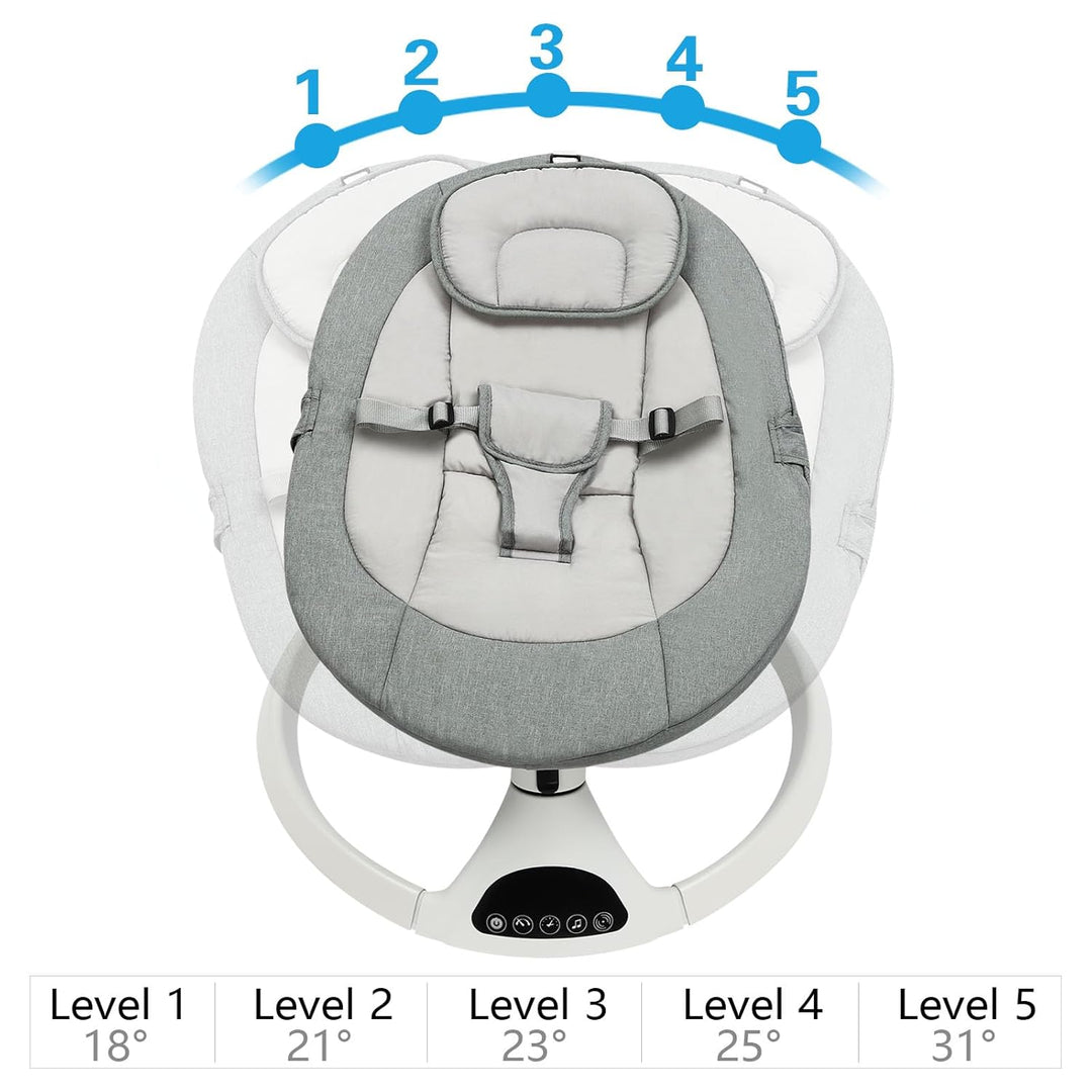 Elektrische Babywippe, Babywippe mit Bluetooth, Schaukelstuhl mit Fernbedienung for babies aged 0-12