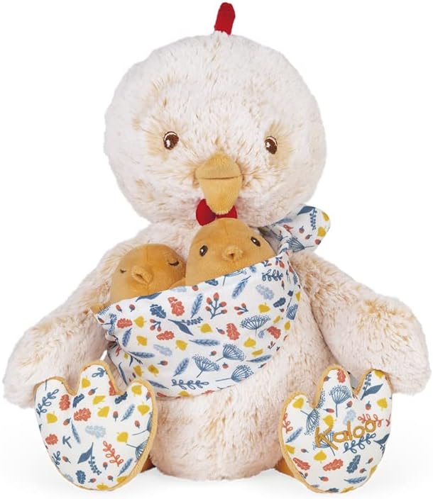 KALOO - Linoo - Plüschtier Papa Hahn Paul und Sein Baby, 35 cm - ab der Geburt K971001 Papa Henne Pa