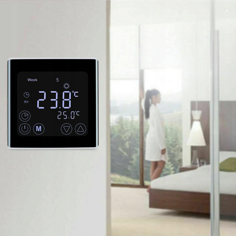Digitales UP-Thermostat Fussbodenheizung Raumthermostat Touch Heizungsthermostat White BY-17 kein WL