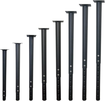 Jahof Tischbein Metall Höhenverstellbar 55-90 cm für Tischplatte, Möbelfüsse Verstellbar für DIY Möb