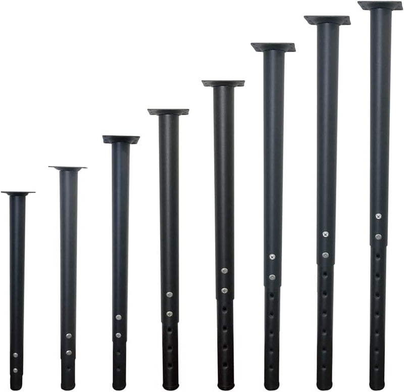 Jahof Tischbein Metall Höhenverstellbar 55-90 cm für Tischplatte, Möbelfüsse Verstellbar für DIY Möb