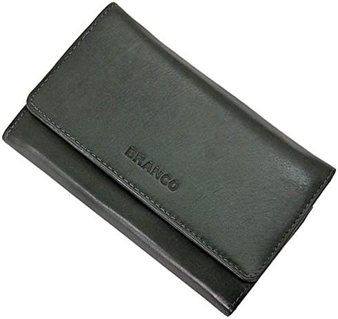 Branco Leder Damen Geldbörse Börse Portemonnaie Geldbeutel (Grün), Grün