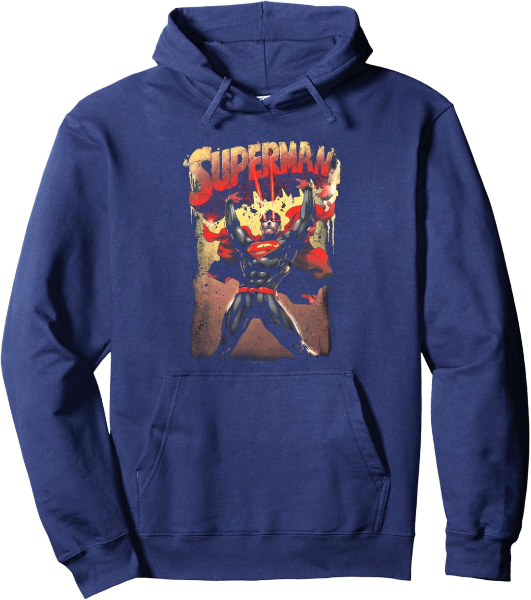 Superman Lift Up Black Pullover Hoodie