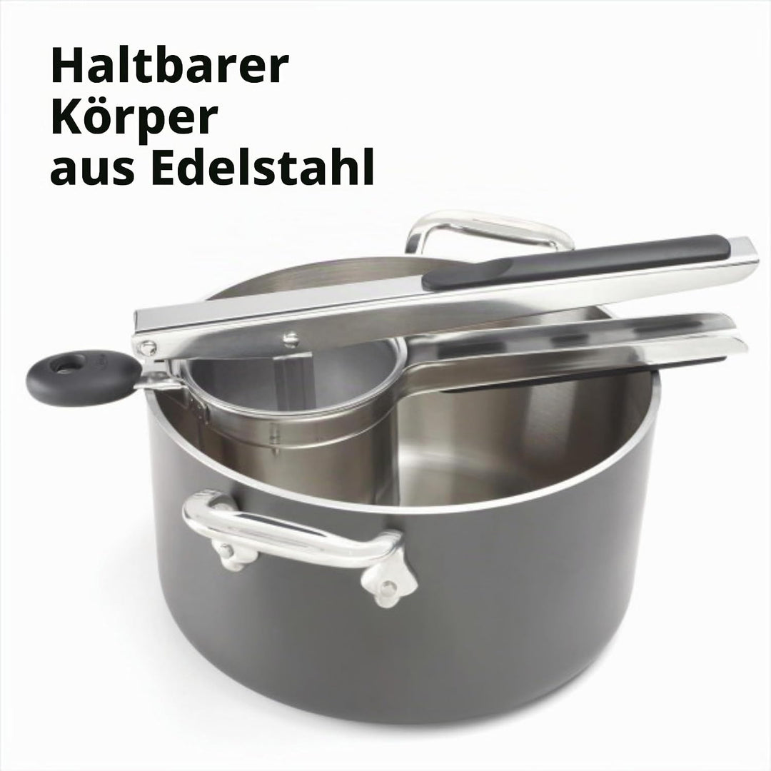 OXO Good Grips Kartoffelpresse Edelstahl Einzeln, Edelstahl Einzeln