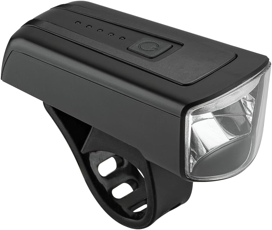 AXA Fahrradlicht Set Dwn 70 Lux – USB Aufladbar – 20 Stunden Leuchtdauer – Batterieanzeige – StVZO Z