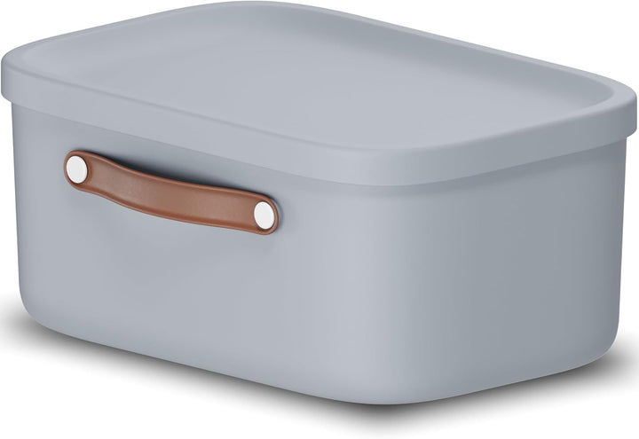 Rotho Maloja Aufbewahrungsbox 12 l, Kunststoff, hellblau, 12 (39.5 x 26.5 x 17.7 cm) Hellblau 12L, H