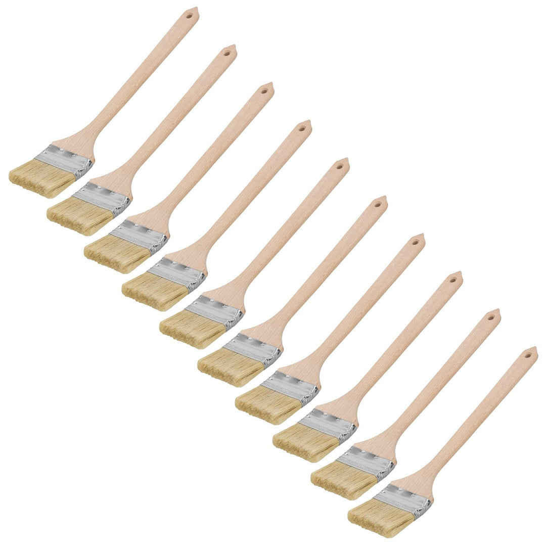 KOTARBAU® 10er Set Heizkörperpinsel 76 mm Winkelpinsel Lasurpinsel Lackierpinsel Malerpinsel Holzpin
