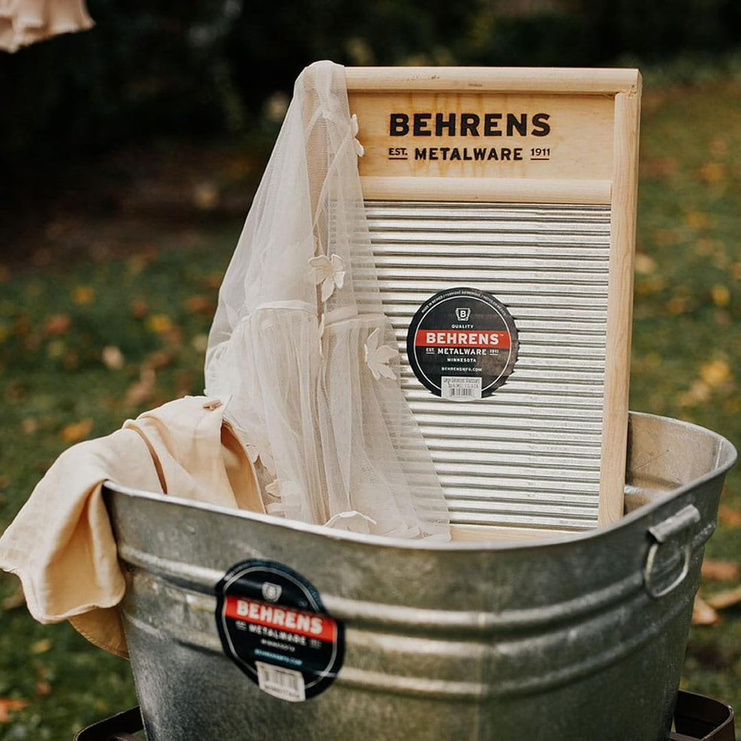 Behrens Manufacturing BWBG12 Waschbrett, verzinkt, gross, silberfarben