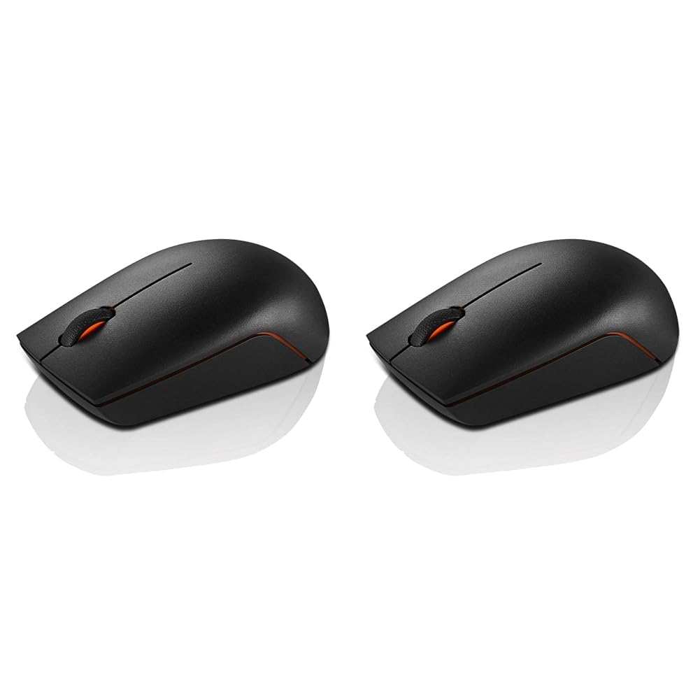 Lenovo [Maus 300 kompakte Funkmaus, Works with Chromebook (WWCB), schwarz, 32 x 56 x 98 (Packung mit