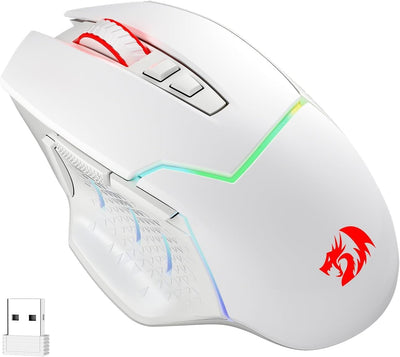 Redragon M690 PRO Kabellose Gaming-Maus, 8000 DPI kabelgebundene/kabellose Gamer-Maus mit Schnellfeu