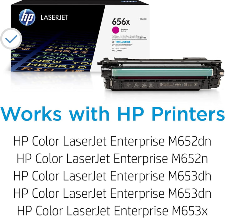 HP 656X (CF462X) Gelb Original Toner mit hoher Reichweite für HP Color LaserJet Enterprise M652, M65