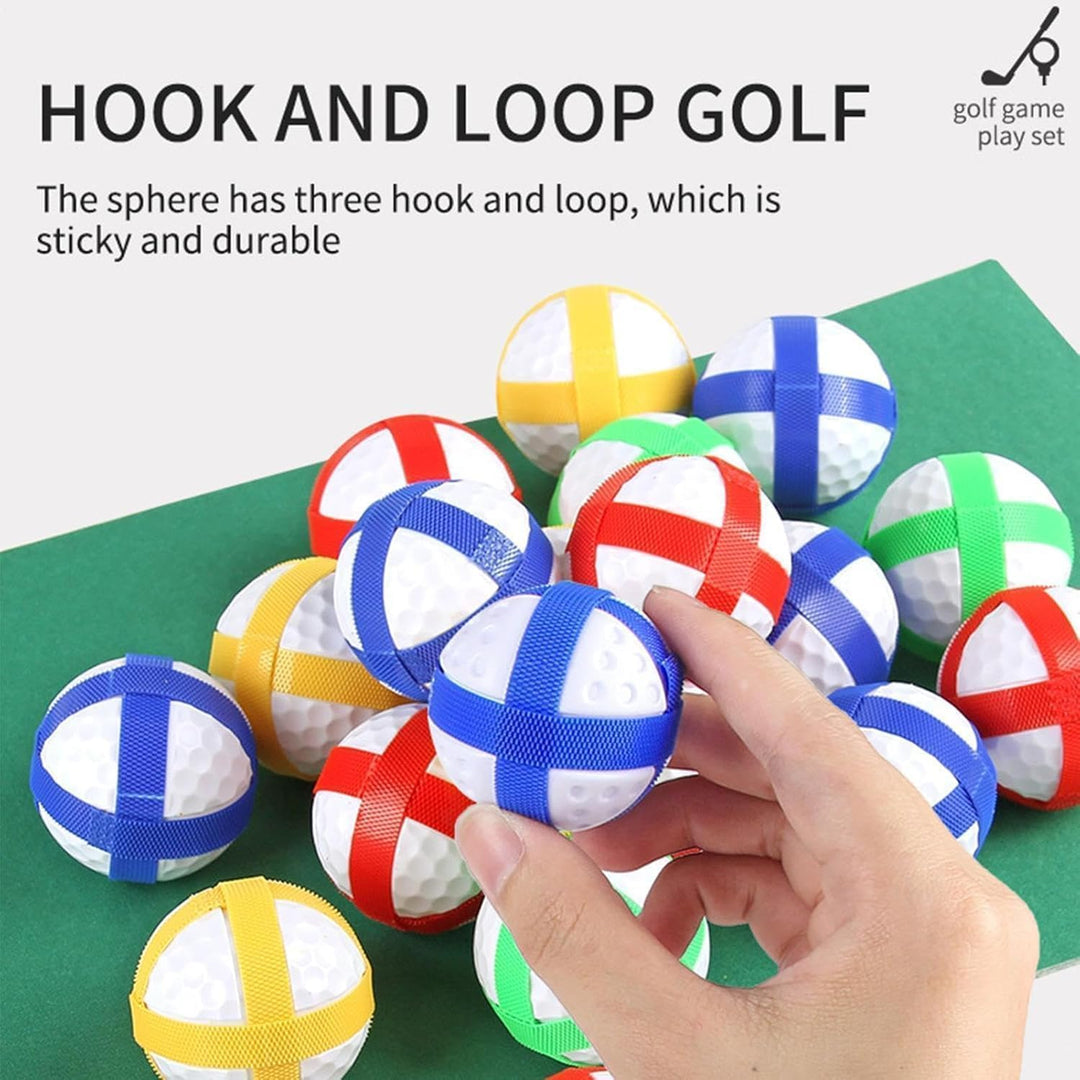 Golf Spielset für Zuhause mit Puttmatte, Klebebällen & Tragetasche – Cornhole-Spiel für Garten, Juge