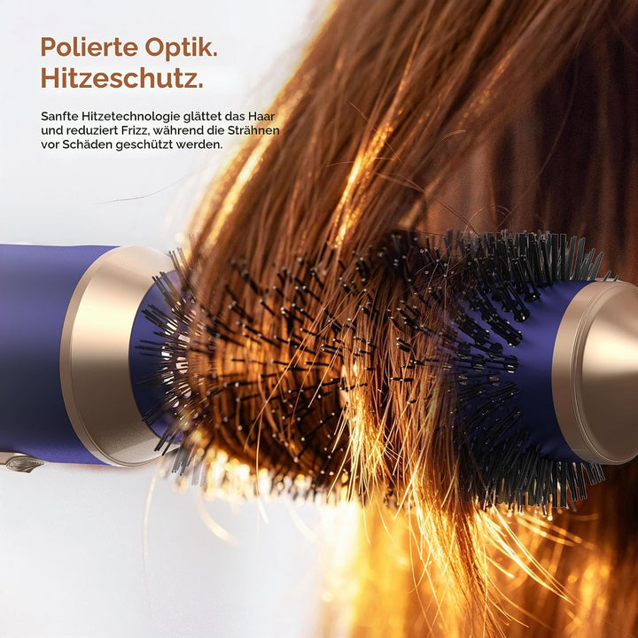 UKLISS Hairstyler 6 in 1 Air Styler Set [mit Diffusor], Pro Hair Styler Set Gold Blau, Gold Blau