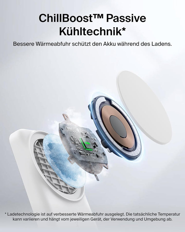 Belkin UltraCharge Qi 2.2 Ladestation 2 in 1, 25W, Ladegerät MagSafe Kompatibel, Induktive Ladestati