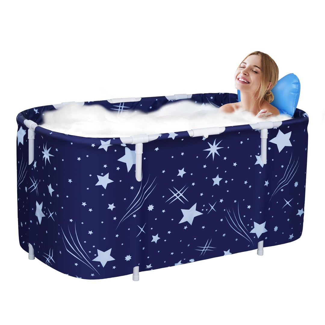 Tragbare Badewanne, 125cm/132cm faltbare und Movable Geeignet für Erwachsene, Grosse Familien Badewa