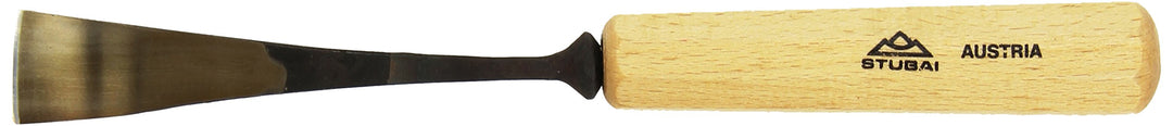 STUBAI Stemmeisen Stechbeitel Serie 52 - Form 26 | Gekröpftes Hohleisen 25 mm, mit Holzgriff, zum Vo