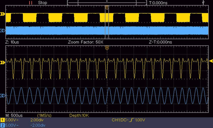 PeakTech P 1336 50 MHz 2-Kanal Digital-Speicher-Oszilloskop mit USB-Schnittstelle, 15 W, 240 V, 50 M