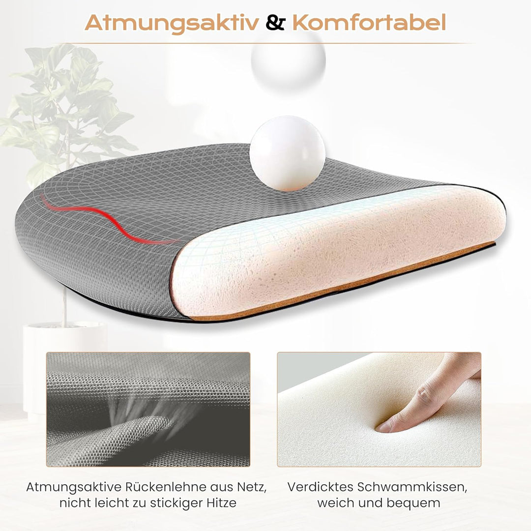 KERDOM Bürostuhl, Ergonomischer Schreibtischstuhl mit Klappbaren Armlehnen, 360° Drehstuhl Mesh Comp