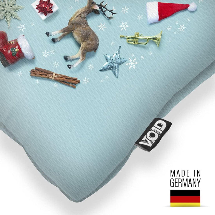 VOID Christbaumkugel Spielzeug Kissenbezug Kissenhülle Sofakissen Kissen Deko Weihnachten Winter Wei